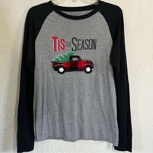 ⭐️ 3/$25 ⭐️ Tis The Season Long Sleeve Baseball Tee 🎄 - Picture 2 of 5